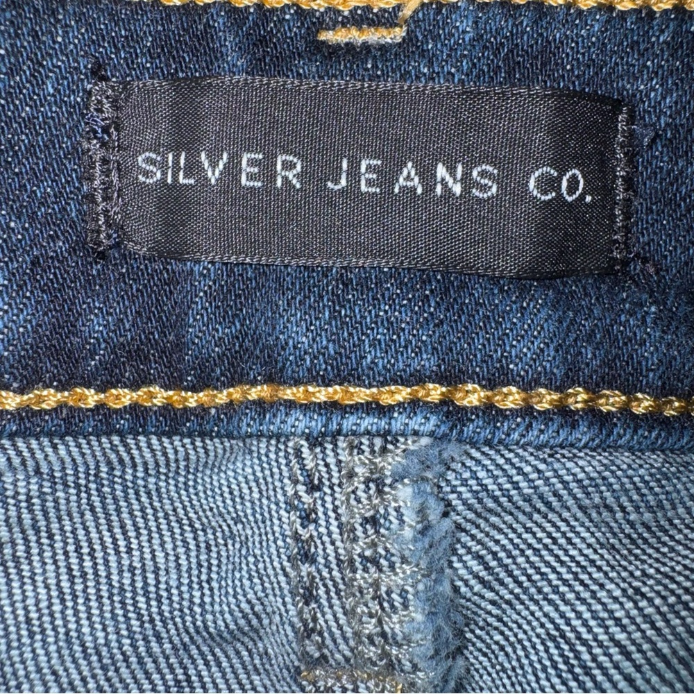 Silver Jeans Co Womens Boyfriend Dark Wash Relaxed Straight 34x29 - Picture 4 of 9